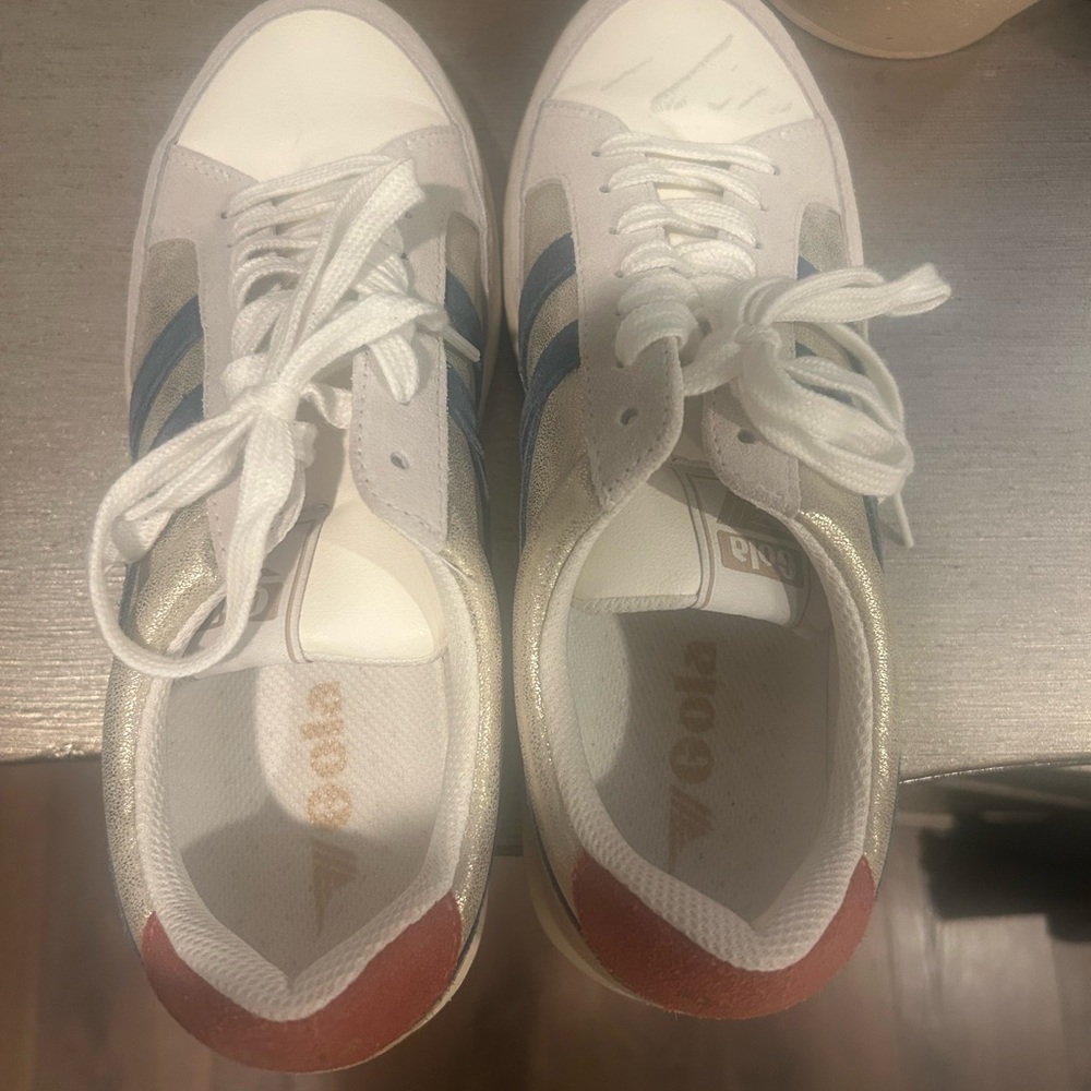 Gola Women's Sneakers in White, Blue, and Red